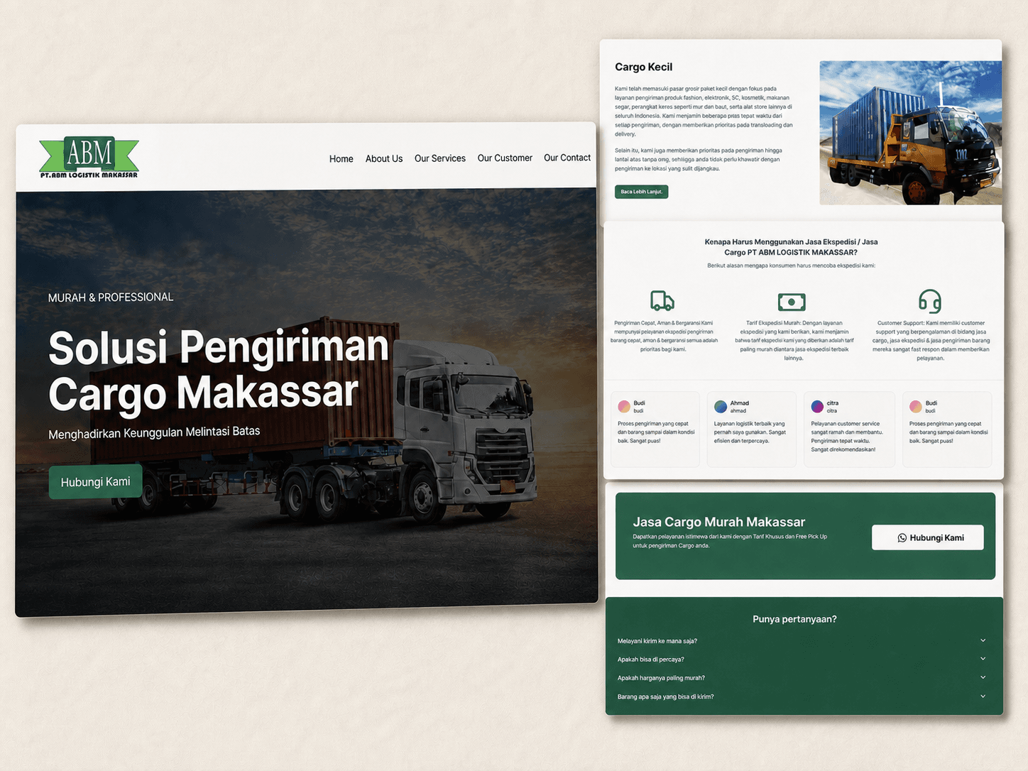 ABM Logistik Makassar website case study preview