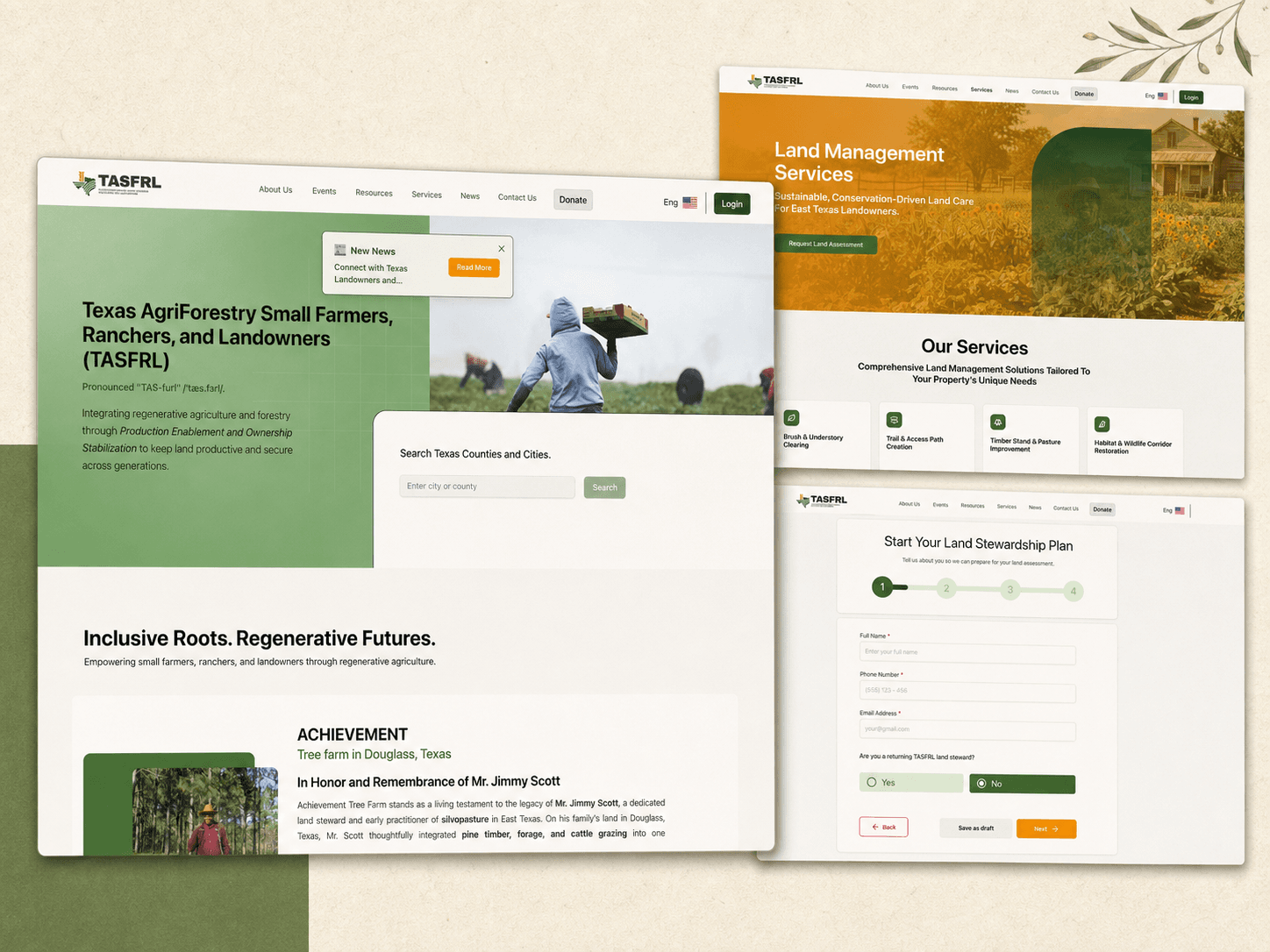 TASFRL website case study preview